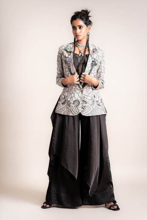 Blazer With Top & Pants Set